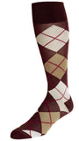 Compression Socks For Travel - REJUVA Argyle Chestnut 15 - 20mmHG - Soul Legs