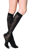 Designer Compression Stockings - REJUVA Sheer Floral 15 - 20mmHG - Soul Legs