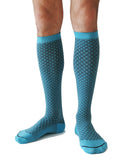 SOUL LEGS Men's Aqua Diamond Block Dress Socks 15 - 20mmHG - Soul Legs