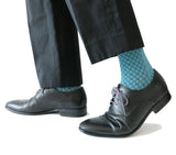 SOUL LEGS Men's Aqua Diamond Block Dress Socks 15 - 20mmHG - Soul Legs