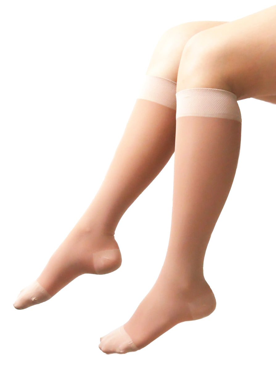 FITLEGS Knee Beige Compression Stockings - Compression Stockings