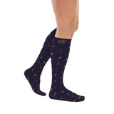 SOLIDEA Bamboo Flash Knee High Socks Blu Navy 18/24 mmHg - Soul Legs