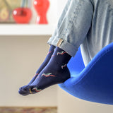 SOLIDEA Bamboo Fly Mid Calf Socks Blu Navy 18/24 mmHg - Soul Legs