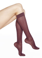 REJUVA Sheer Dot Plum Below Knee Stockings 15 - 20mmHG - Soul Legs