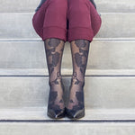 Designer Compression Stockings - REJUVA Sheer Floral 15 - 20mmHG - Soul Legs