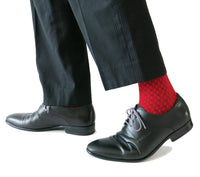 SOUL LEGS Men's Red Diamond Block Dress Socks 15 - 20 mmHG - Soul Legs